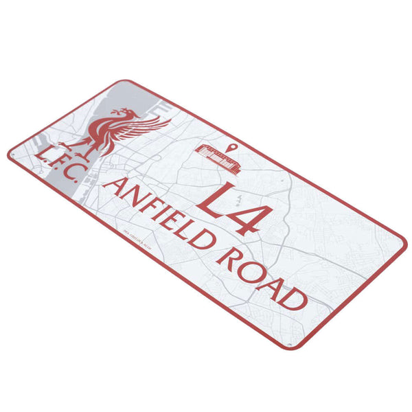 Liverpool FC Route To Sign LKT Sport Gloss finish design stamped metal wall signFeaturing a street map view on route to AnfieldReady to hang on the wall with four small holes for fixingOfficial licensed productApprox 40cm x 18cm Novelty Signs