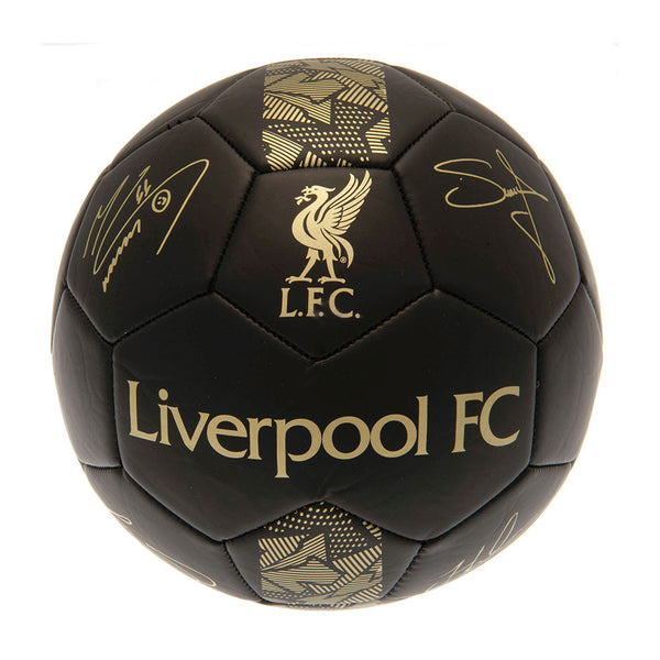 Liverpool FC Sig Gold Phantom Skill Ball LKT Sport Matte black phantom design PVC football32 panel ball with gold design detail, club crest and official player signature printsSkill practice ball suitable for all agesOfficial licensed productSize 1 footba