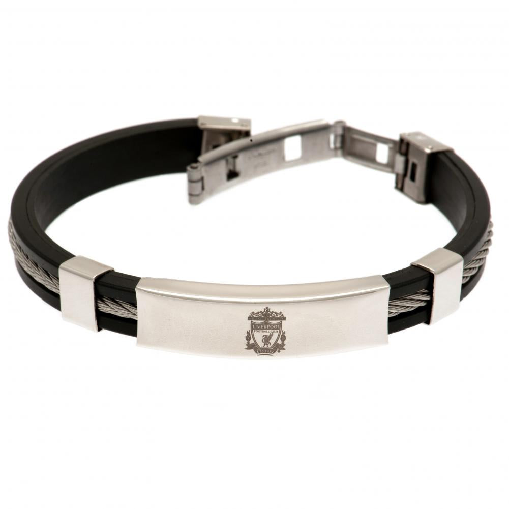 Liverpool FC Silver Inlay Silicone Bracelet LKT Sport Football>Premier League>Liverpool FC Bracelets