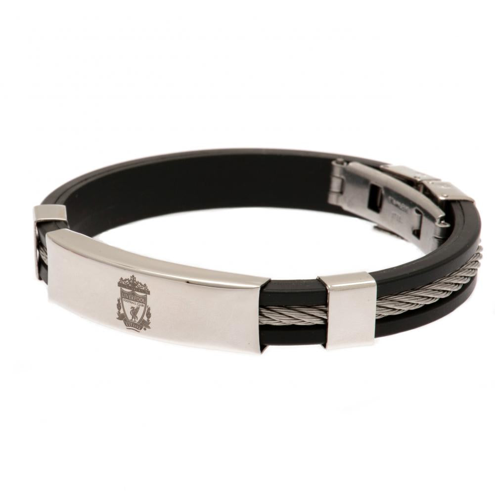 Liverpool FC Silver Inlay Silicone Bracelet LKT Sport Football>Premier League>Liverpool FC Bracelets
