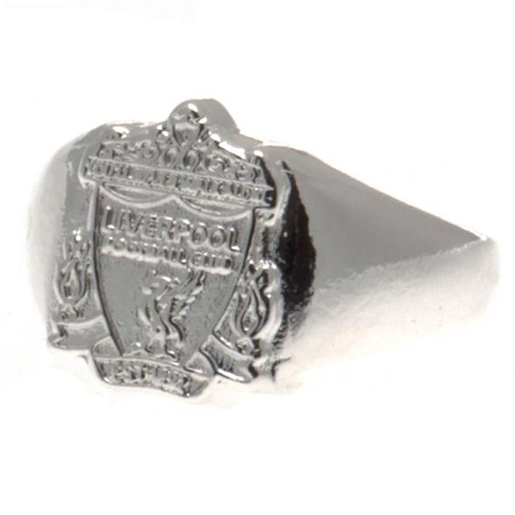 Liverpool FC Silver Plated Crest Ring Small LKT Sport Football>Premier League>Liverpool FC Rings