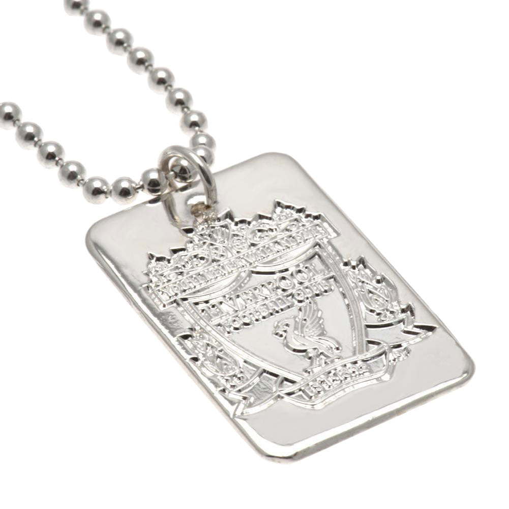 Liverpool FC Silver Plated Dog Tag & Chain LKT Sport Football>Premier League>Liverpool FC Necklaces