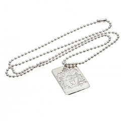 Liverpool FC Silver Plated Dog Tag & Chain LKT Sport Football>Premier League>Liverpool FC Necklaces
