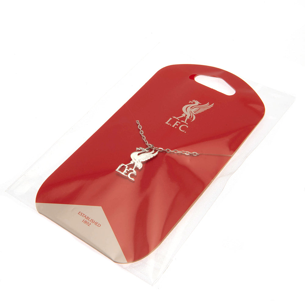 Liverpool FC Silver Plated Pendant & Chain LB LKT Sport Silver plated pendant and necklace Featuring a Liverbird crest pendant on a chain necklace With a lobster clasp Official licensed product Necklace approx 50cm (20 inches) Pendant approx 25mm x 15mm I