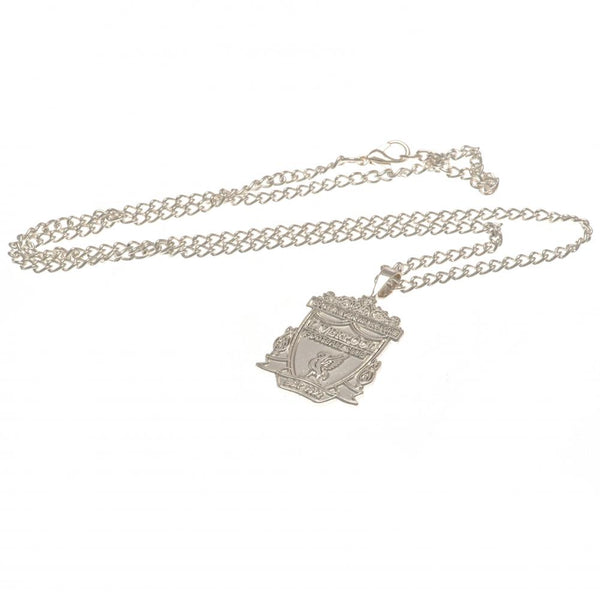 Liverpool FC Silver Plated Pendant & Chain XL LKT Sport Silver plated pendant and necklace Featuring a large Liverpool crest pendant on a chain necklace With a lobster clasp Official licensed product Necklace approx 50cm (20 inches) Pendant approx 30mm x