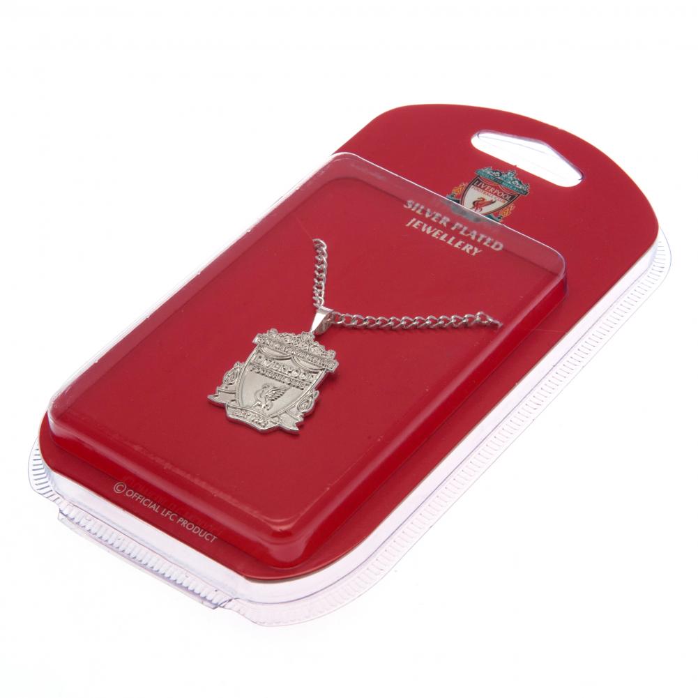 Liverpool FC Silver Plated Pendant & Chain XL LKT Sport Football>Premier League>Liverpool FC Necklaces