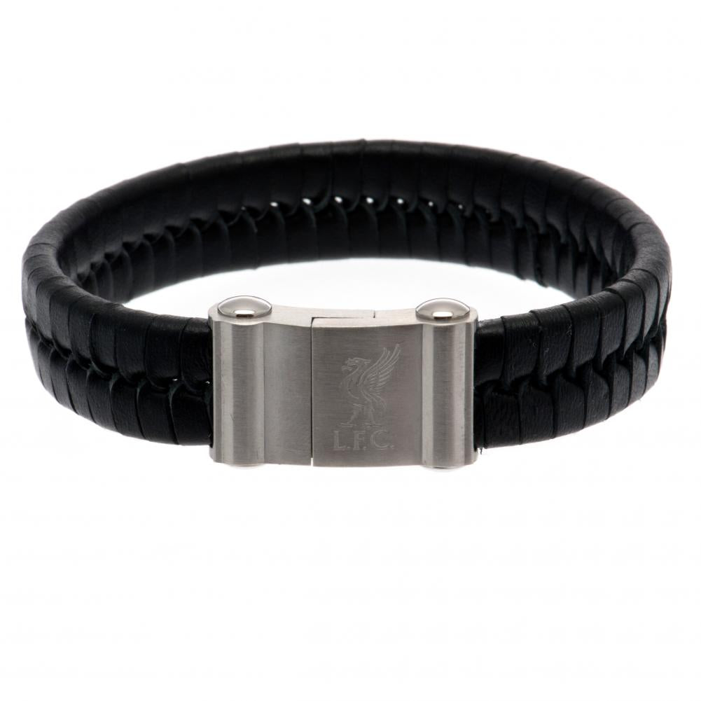 Liverpool FC Single Plait Leather Bracelet LKT Sport Football>Premier League>Liverpool FC Bracelets