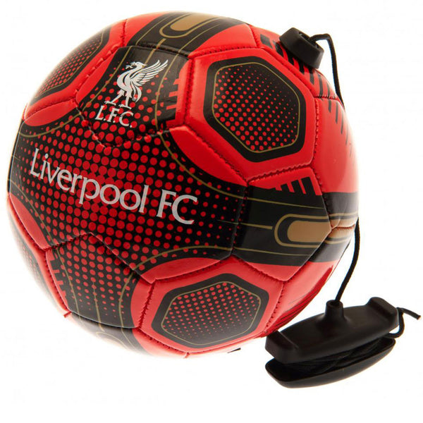 Liverpool FC Size 2 Skills Trainer LKT Sport Great close control and skills training aidSize 2 training ball with a cordRed football featuring a full colour Liverpool crest and black detailPerfect for improving passing, control and reactionsOfficial licen