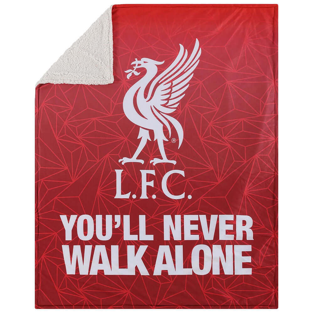 Liverpool FC Slogan Sherpa Fleece Blanket LKT Sport Football>Premier League>Liverpool FC Throw Blankets