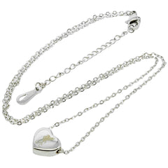 Liverpool FC Stainless Steel Heart Necklace LKT Sport Stainless steel heart shaped pendant and necklaceChrome finish with the Liverbird crest engraved on the pendantOfficial licensed productChain approx 50cm (19in)Pendant approx 12mm x 10mm Necklaces