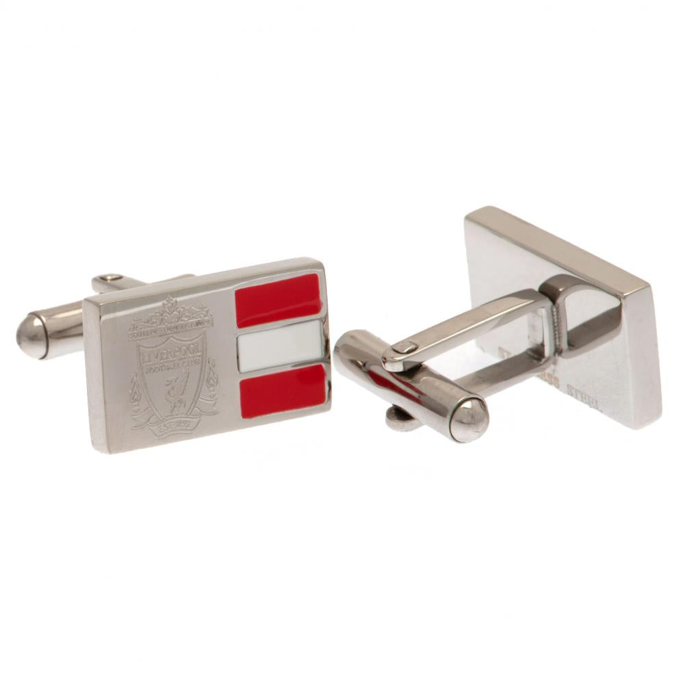 Liverpool FC Stainless Steel Stripe Cufflinks LKT Sport Football>Premier League>Liverpool FC Cufflinks