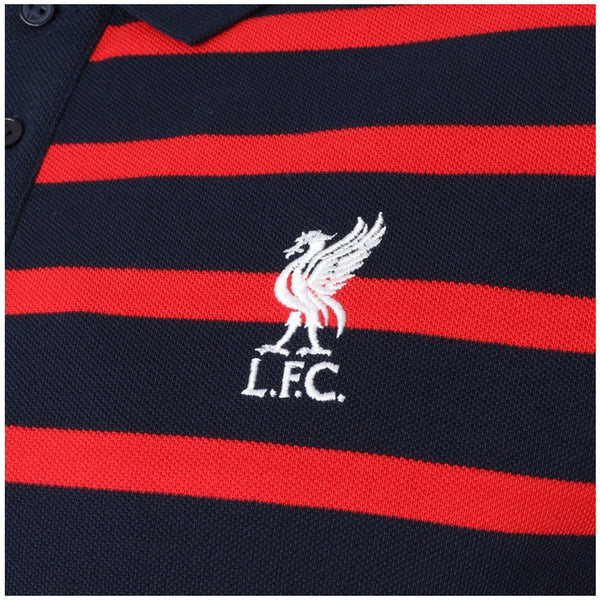 Liverpool FC Stripe Polo Mens Small LKT Sport Men's red & navy striped design poloFeatures an embroidered Liverbird crest in whiteWith red LFC hem tab detail100% Cotton machine washableOfficial licensed productSmall MensTo fit 35 – 38 inch chest Polos