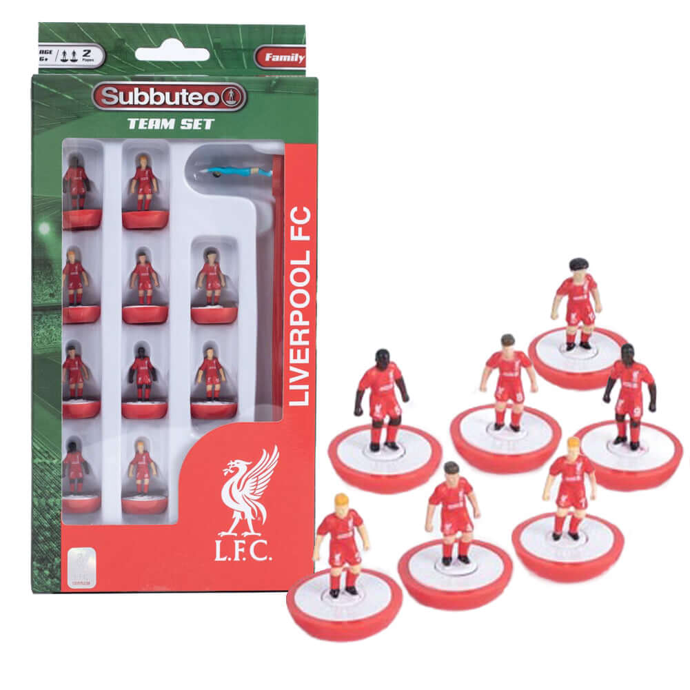 Liverpool FC Subbuteo Team LKT Sport Subbuteo, the classic table football game is back.Enjoy this compact game for 2 players anywhere you like!Features 10 Liverpool outfield players, plus the goal keeperSuitable for ages 6+Official licensed productPlayers Hauptbild