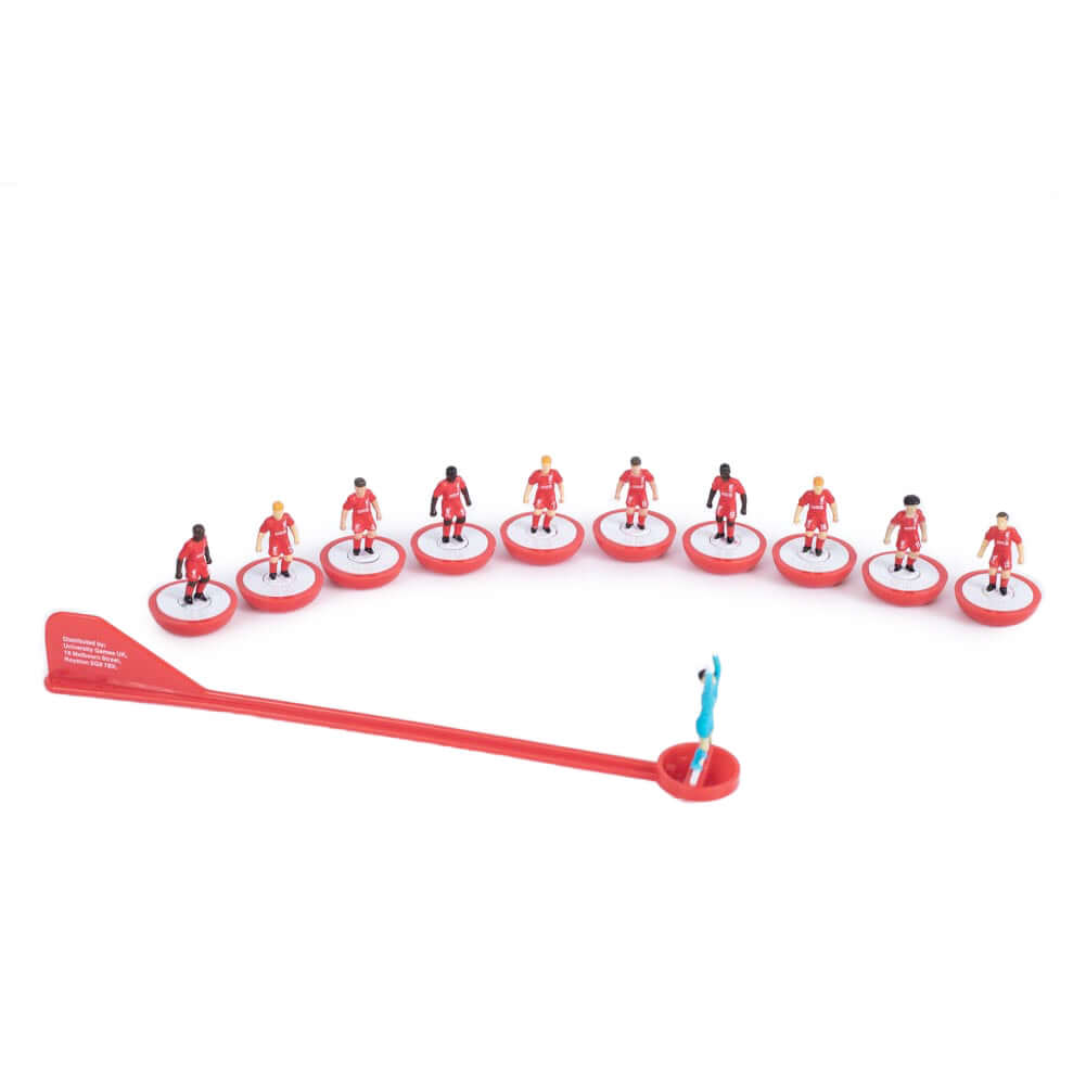 Liverpool FC Subbuteo Team LKT Sport Subbuteo, the classic table football game is back.Enjoy this compact game for 2 players anywhere you like!Features 10 Liverpool outfield players, plus the goal keeperSuitable for ages 6+Official licensed productPlayers