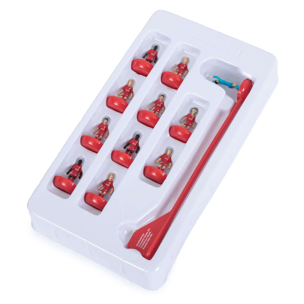 Liverpool FC Subbuteo Team LKT Sport Subbuteo, the classic table football game is back.Enjoy this compact game for 2 players anywhere you like!Features 10 Liverpool outfield players, plus the goal keeperSuitable for ages 6+Official licensed productPlayers