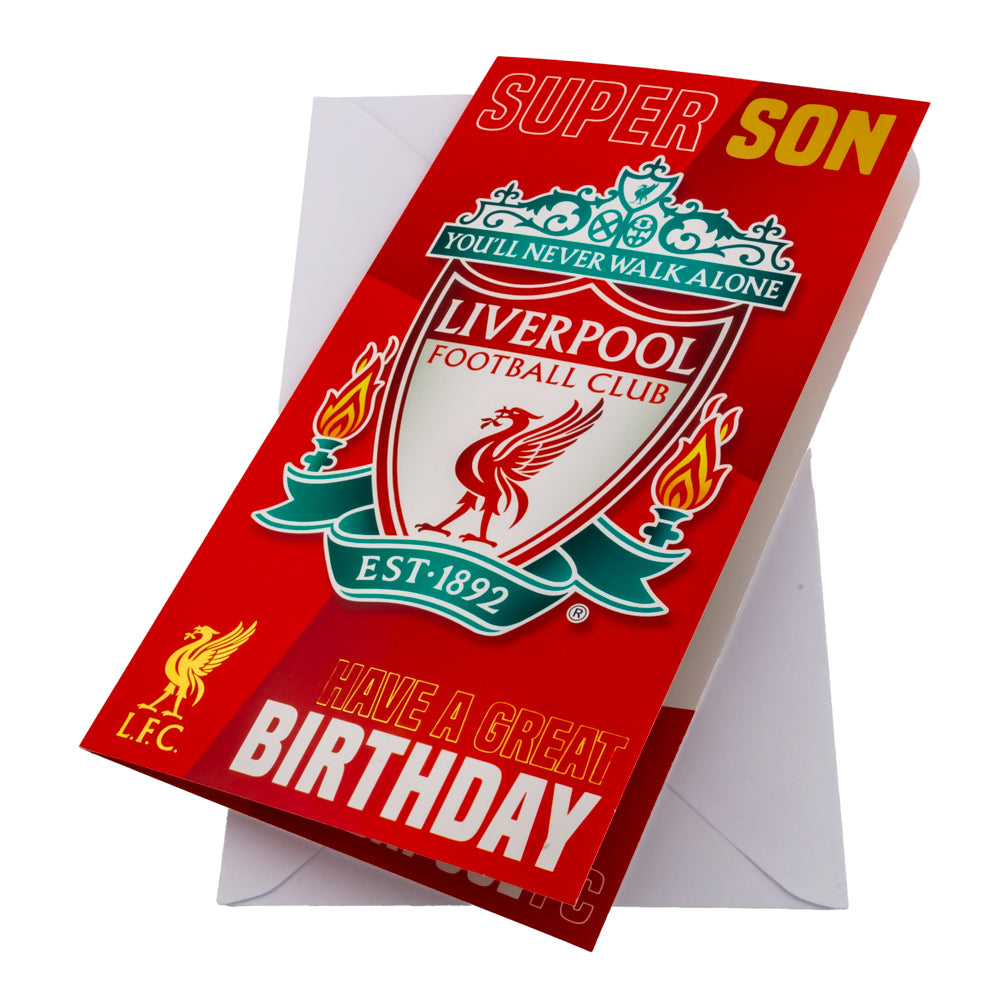 Liverpool FC Super Son Birthday Card LKT Sport Football>Premier League>Liverpool FC Greeting Cards
