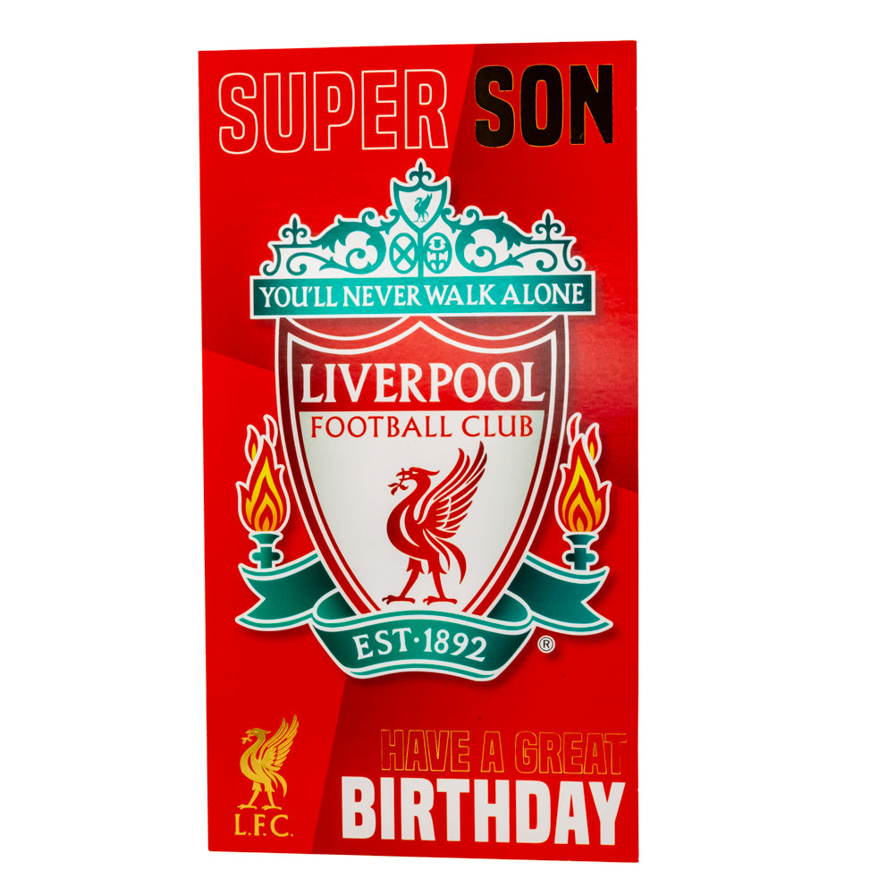 Liverpool FC Super Son Birthday Card LKT Sport Football>Premier League>Liverpool FC Greeting Cards