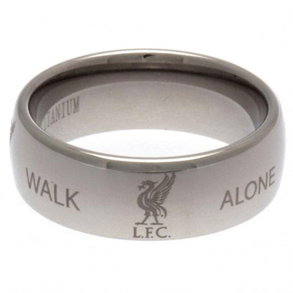 Liverpool FC Super Titanium Ring Medium LKT Sport Super titanium ring featuring an engraved Liverpool crestMade from ultra scratch resistant titaniumOfficial licensed productInternal diameter approx 20mmRing size U Rings