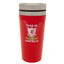 Liverpool FC TIA Travel Mug LKT Sport Stainless steel double-walled thermal travel mugMaintains the temperature of your drink for longerIconic LFC design finished in a vibrant redSilver rim screw top lid with slide close drinking holeOfficial licensed pro