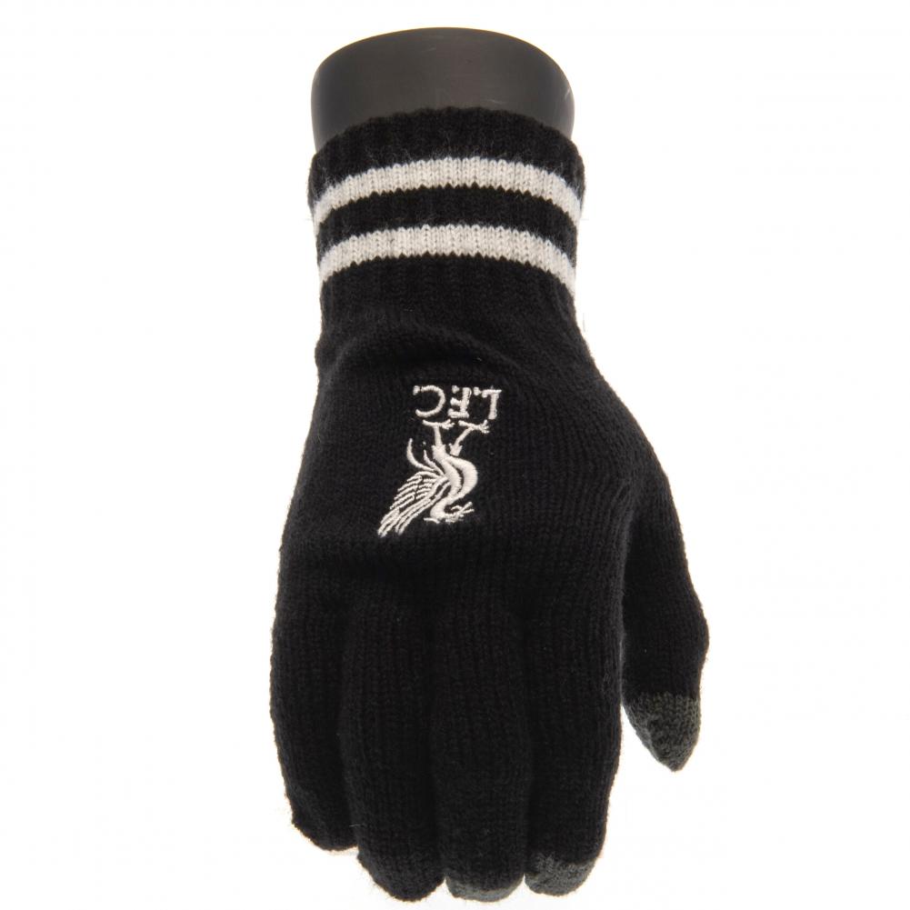 Liverpool FC Touchscreen Knitted Gloves Youths BK LKT Sport Football>Premier League>Liverpool FC Gloves & Mittens