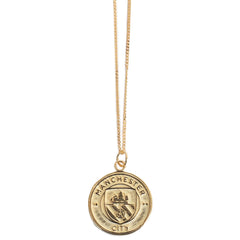 Manchester City FC 18ct Gold Plated on Silver Pendant & Chain LKT Sport Football>Premier League>Manchester City FC