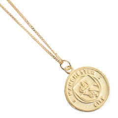 Manchester City FC 18ct Gold Plated on Silver Pendant & Chain LKT Sport Football>Premier League>Manchester City FC