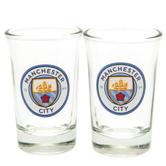 Manchester City FC 2pk Shot Glass Set LKT Sport Football>Premier League>Manchester City FC Shot Glasses