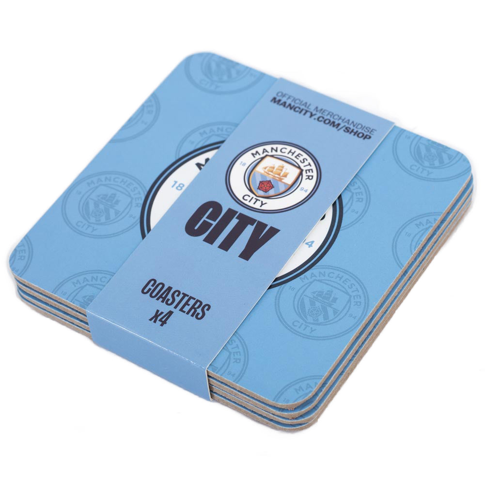 Manchester City FC 4pk Cork Coaster LKT Sport Football>Premier League>Manchester City FC Coasters