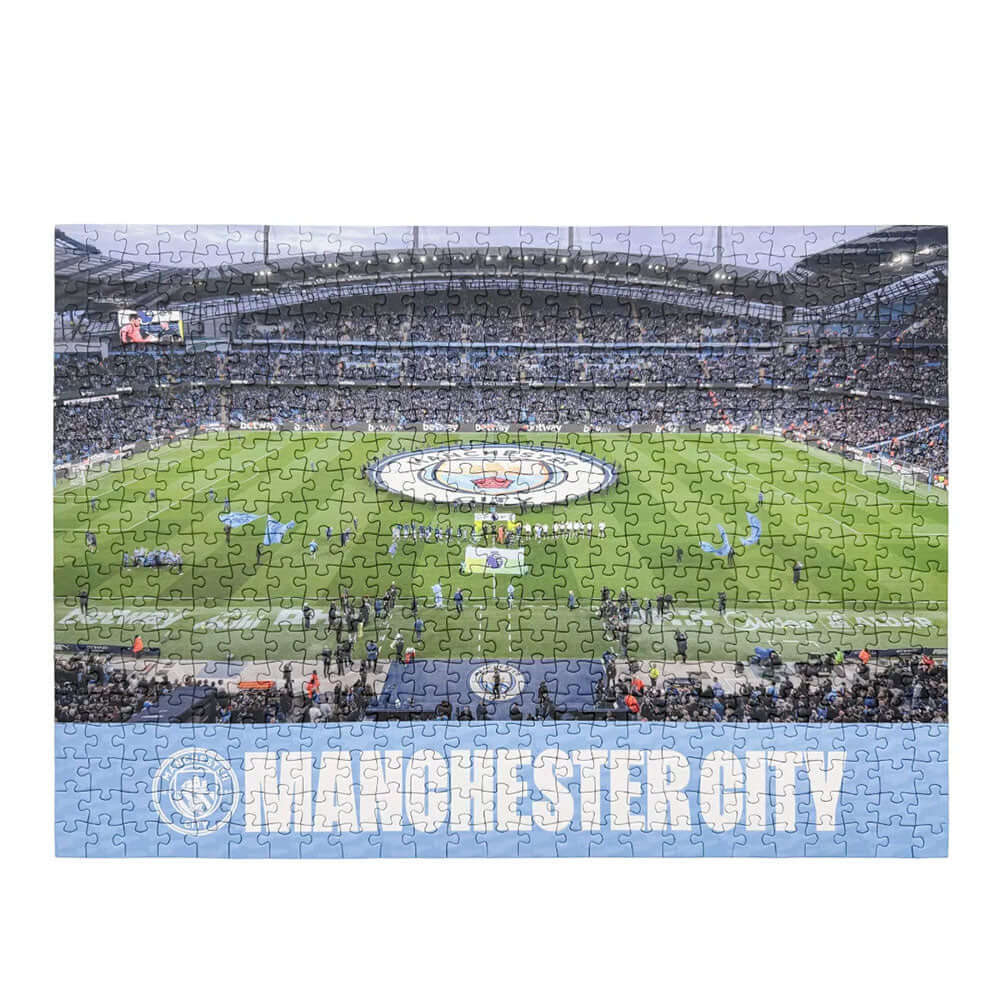 Manchester City FC 500pc Puzzle LKT Sport Classic 500pc jigsaw puzzleMakes up a picture of Etihad StadiumSuitable for ages 3+Official licensed productApprox 48cm x 34cm Jigsaw Puzzles