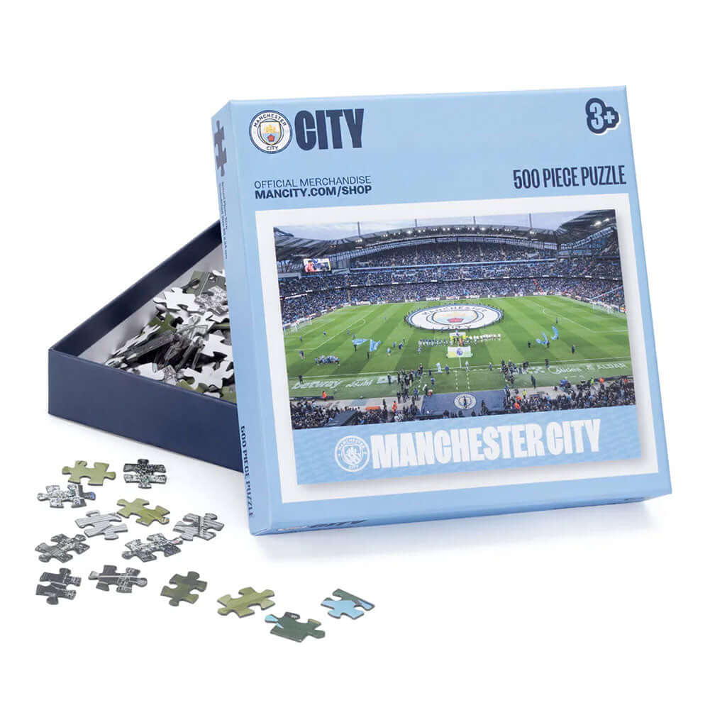 Manchester City FC 500pc Puzzle LKT Sport Classic 500pc jigsaw puzzleMakes up a picture of Etihad StadiumSuitable for ages 3+Official licensed productApprox 48cm x 34cm Jigsaw Puzzles