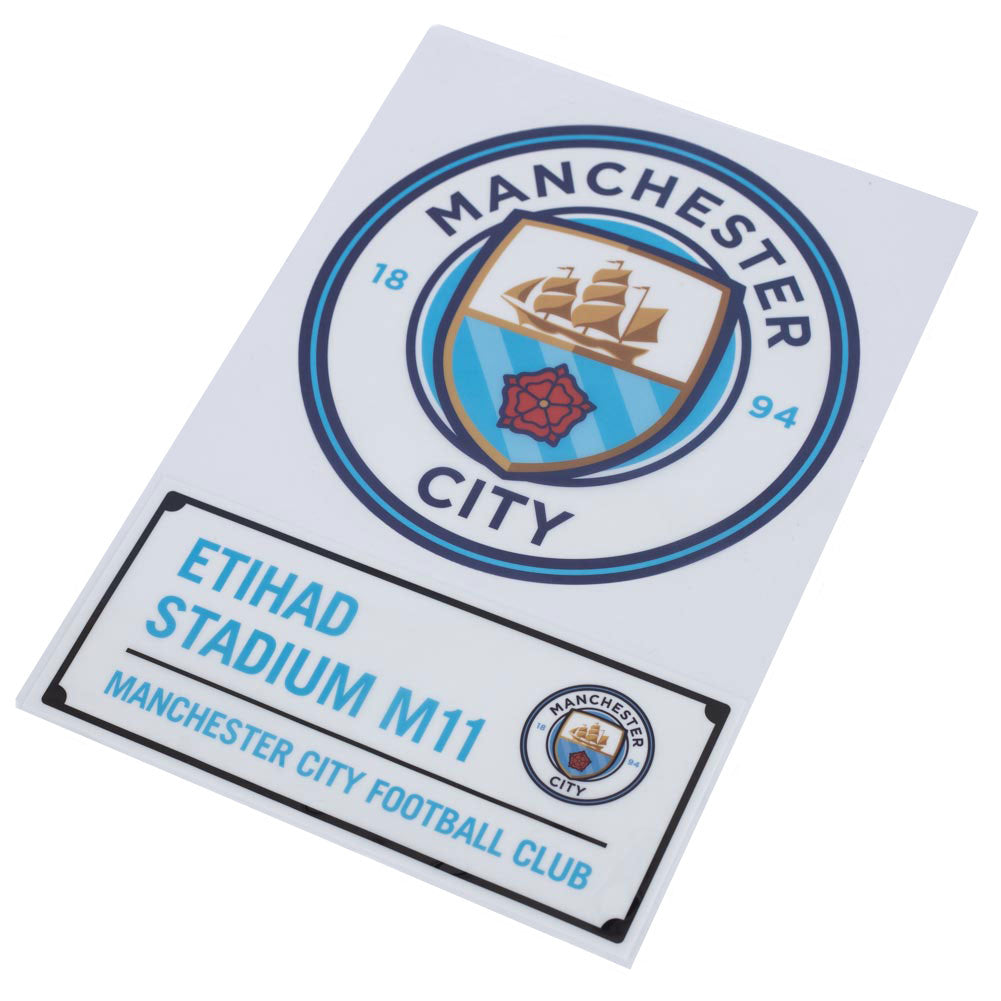 Manchester City FC A4 Car Decal LKT Sport Football>Premier League>Manchester City FC Vehicle Decals
