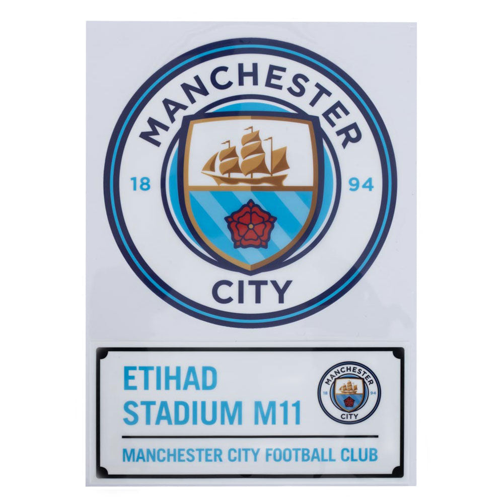 Manchester City FC A4 Car Decal LKT Sport Football>Premier League>Manchester City FC Vehicle Decals
