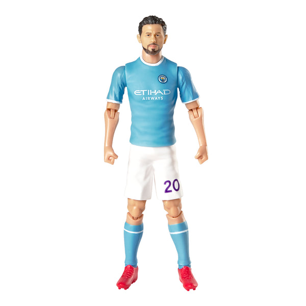 Manchester City FC Bernardo Silva 20cm Action Figure LKT Sport Sockers action figurine depicting Bernardo SilvaWearing his team kit with Bernardo and number 20 on the backIntricately detailed and 10 points of articulationComplete with a City footballAn ex