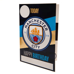 Manchester City FC Birthday Card With Stickers LKT Sport Football>Premier League>Manchester City FC Greeting Cards