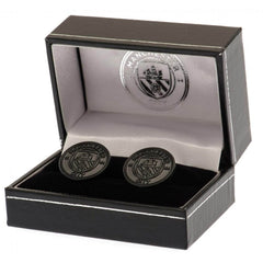 Manchester City FC Black IP Cufflinks LKT Sport Stainless steel crest shaped cufflinks coated in a black Ion PlatingFeaturing a highly detailed formed Liverpool crestOn a bullet back fixingOfficial licensed productApprox 20mm x 20mm Cufflinks