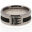 Manchester City FC Black Inlay Ring Large EC LKT Sport Stainless steel ring featuring a black rope insertBrushed satin finish and engraved with a retro Man City crestOfficial licensed productInternal diameter approx 21mmRing size X Rings