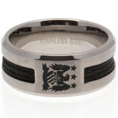 Manchester City FC Black Inlay Ring Large EC LKT Sport Football>Premier League>Manchester City FC Rings