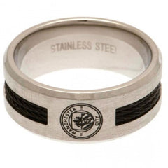 Manchester City FC Black Inlay Ring Small LKT Sport Football>Premier League>Manchester City FC Rings