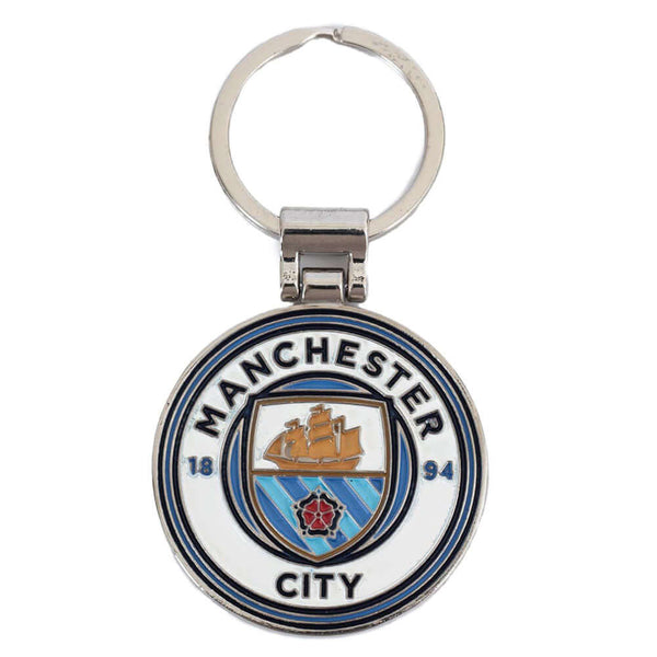 Manchester City FC Boxed Crest Keyring LKT Sport Executive metal Man City crest shaped keyring with split ringDie stamped design with full colour enamel infillOfficial licensed productApprox 45mm x 45mm Keychains
