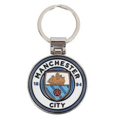 Manchester City FC Boxed Crest Keyring LKT Sport Executive metal Man City crest shaped keyring with split ringDie stamped design with full colour enamel infillOfficial licensed productApprox 45mm x 45mm Keychains