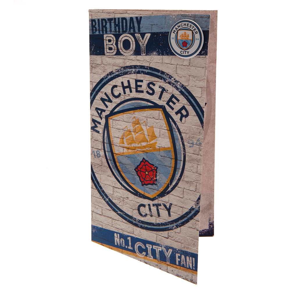 Manchester City FC Boy Birthday Card LKT Sport Football>Premier League>Manchester City FC Greeting Cards