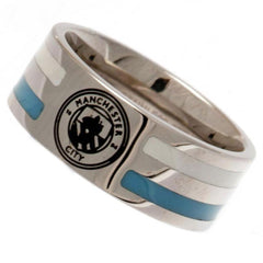 Manchester City FC Colour Stripe Ring Large LKT Sport Football>Premier League>Manchester City FC Rings