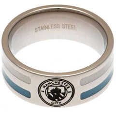 Manchester City FC Colour Stripe Ring Medium LKT Sport Football>Premier League>Manchester City FC Rings