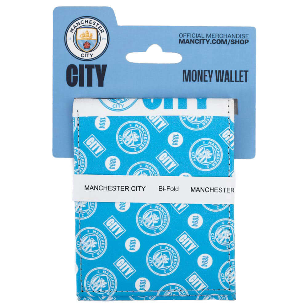 Manchester City FC Coloured Icon Wallet LKT Sport Vibrant brushed canvas wallet featuring an Man City multi icon designBi-fold design with 1 note pocket and 4 card slotsincluding a window and 2 additional slotsOfficial licensed productApprox 11cm x 9cm Wa
