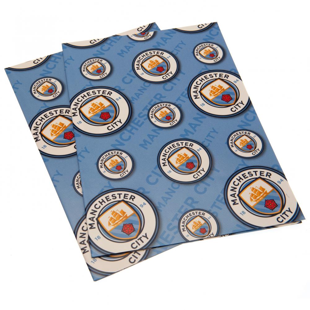 Manchester City FC Crest Gift Wrap LKT Sport Football>Premier League>Manchester City FC Gift Wrapping