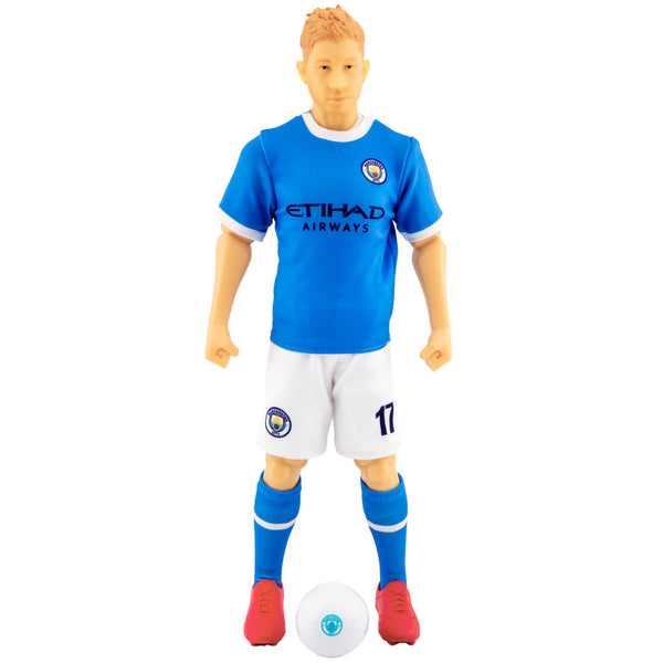 Manchester City FC De Bruyne Action Figure LKT Sport Sockers action figurine depicting Kevin De BruyneWearing his City team kit with De Bruyne and number 17 on the backIntricately detailed and 6 points of articulationAn excellent addition to any football