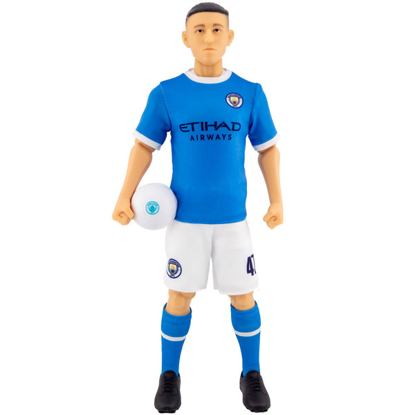 Manchester City FC Foden Action Figure LKT Sport Sockers action figurine depicting Phil FodenWearing his City team kit with Foden and number 47 on the backIntricately detailed and 6 points of articulationAn excellent addition to any football merchandise c