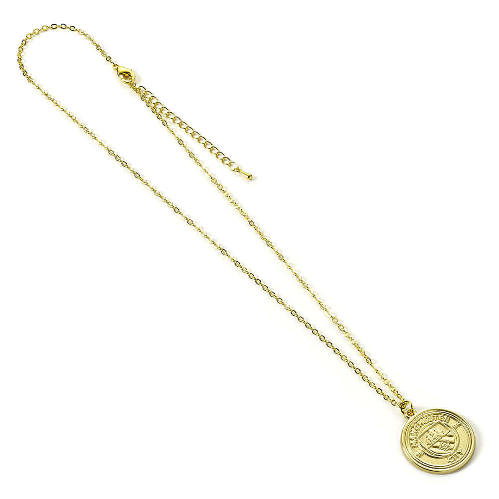 Manchester City FC Gold Finish Crest Necklace LKT Sport Football>Premier League>Manchester City FC Necklaces
