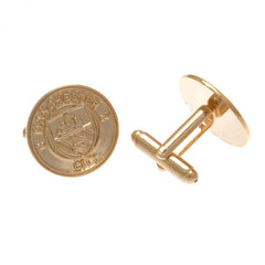 Manchester City FC Gold Plated Cufflinks LKT Sport Gold Plated round cufflinksFeaturing a highly detailed formed City crestOn a bullet back fixingOfficial licensed productApprox 22mm x 19mm Cufflinks