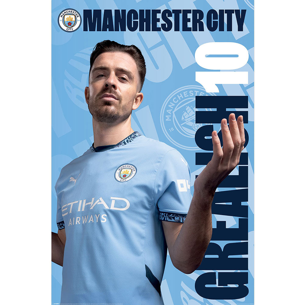 Manchester City FC Grealish Poster 86 LKT Sport Football>Premier League>Manchester City FC Posters